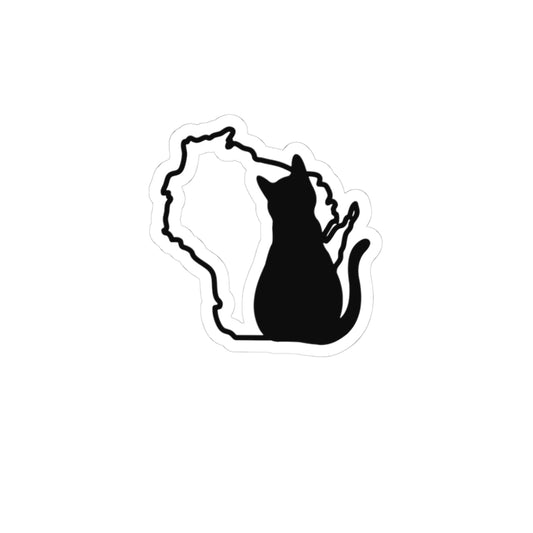 Wisconsin Cat Laptop Decal