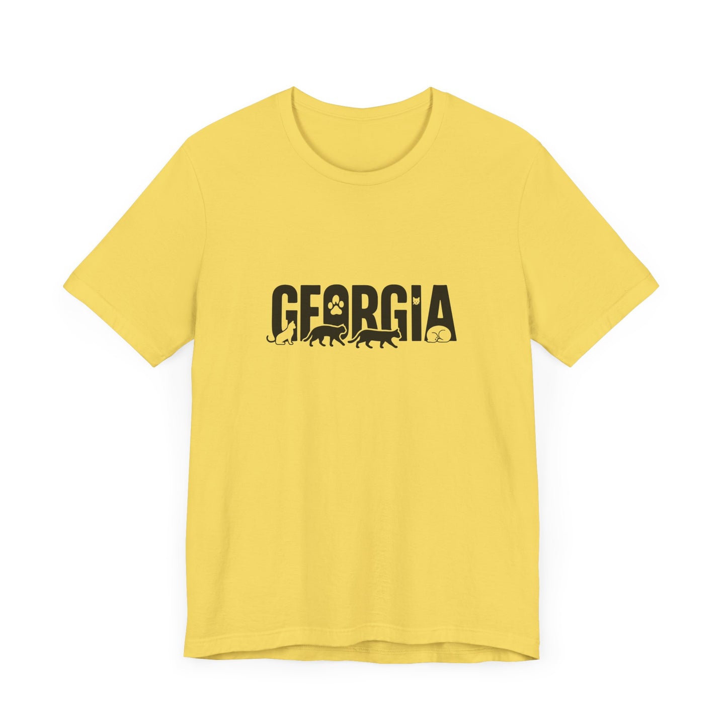Georgia cat letters Unisex Jersey Short Sleeve Tee