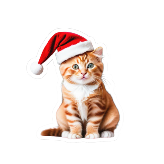 Christmas cat a397 - Laptop Decal