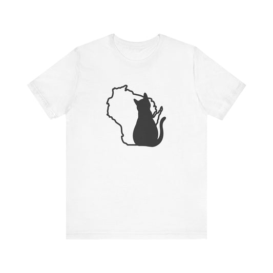 Wisconsin cat Unisex Jersey Short Sleeve Tee