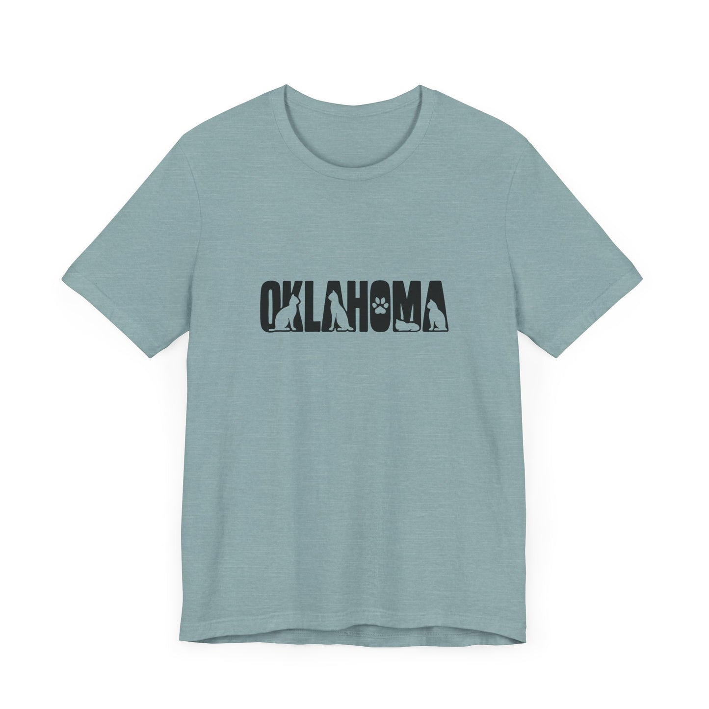Oklahoma cat letters Unisex Jersey Short Sleeve Tee