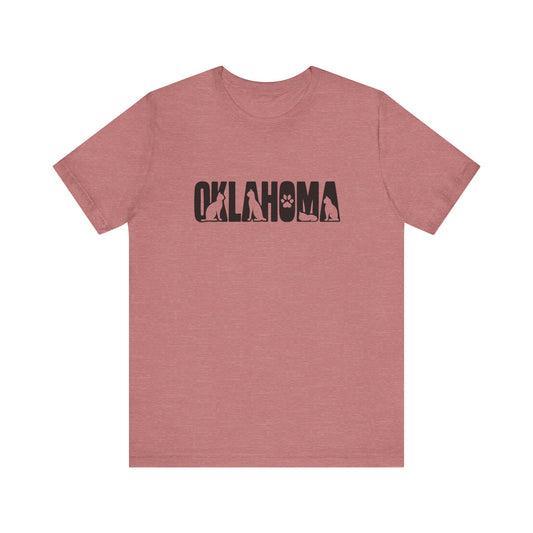 Oklahoma Cat Letters Unisex Jersey Short Sleeve Tee