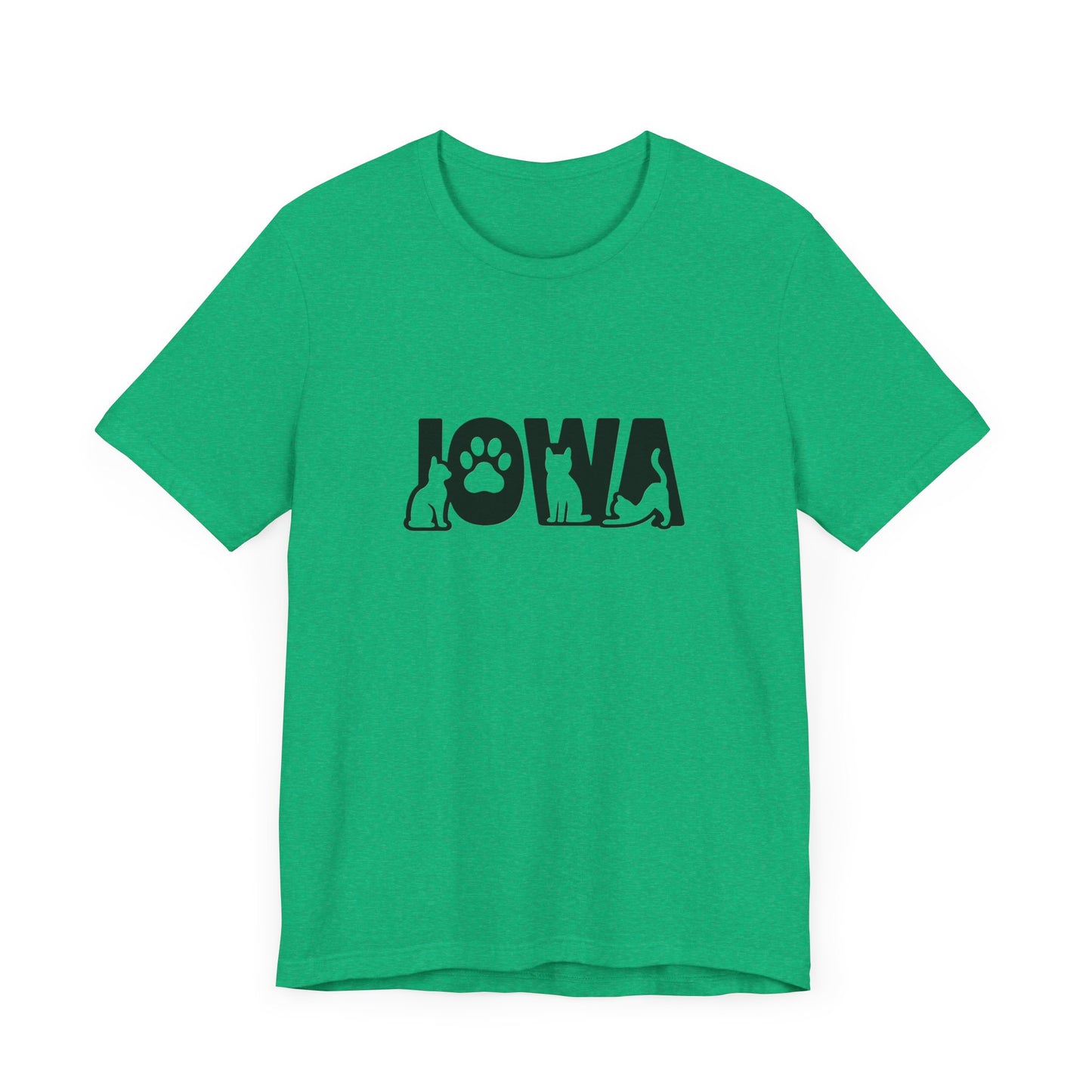 Iowa cat letters Unisex Jersey Short Sleeve Tee