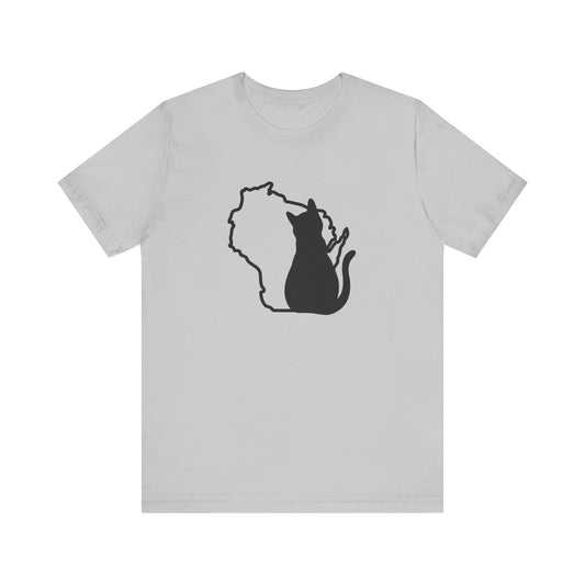 Wisconsin cat Unisex Jersey Short Sleeve Tee