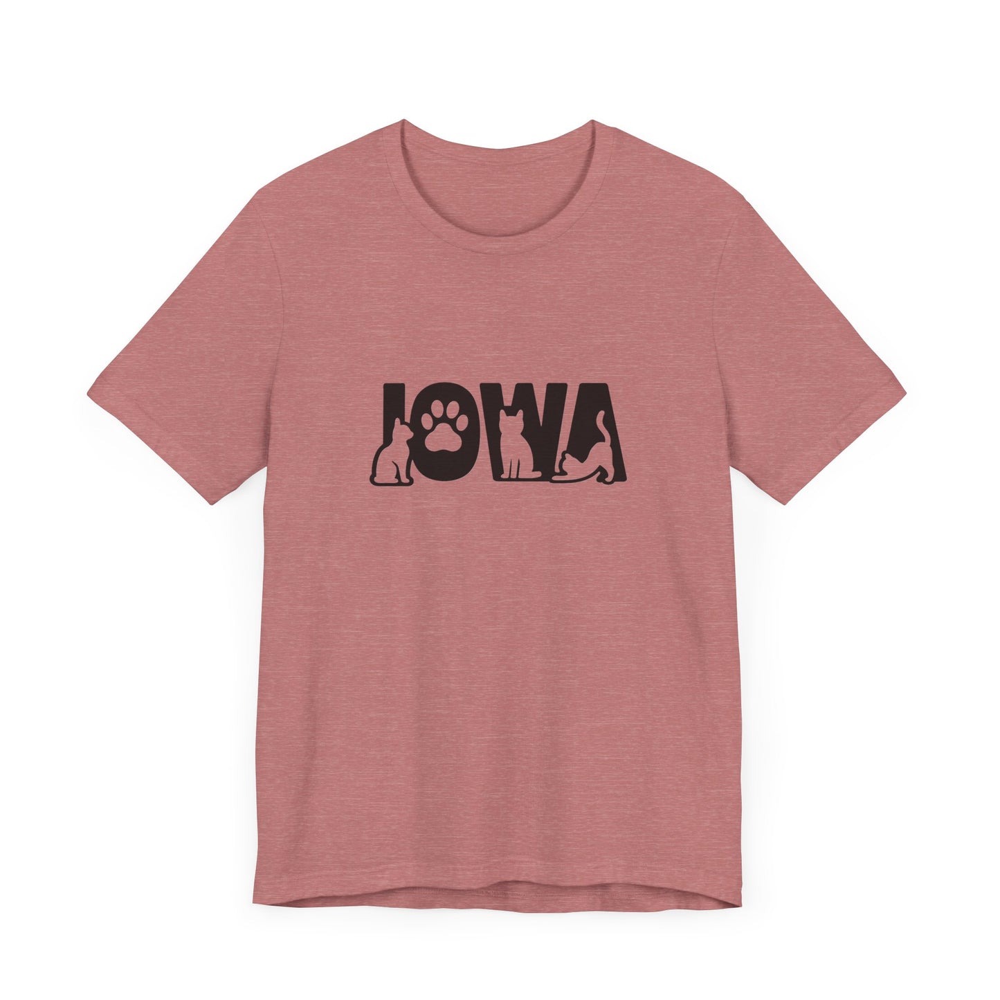 Iowa cat letters Unisex Jersey Short Sleeve Tee