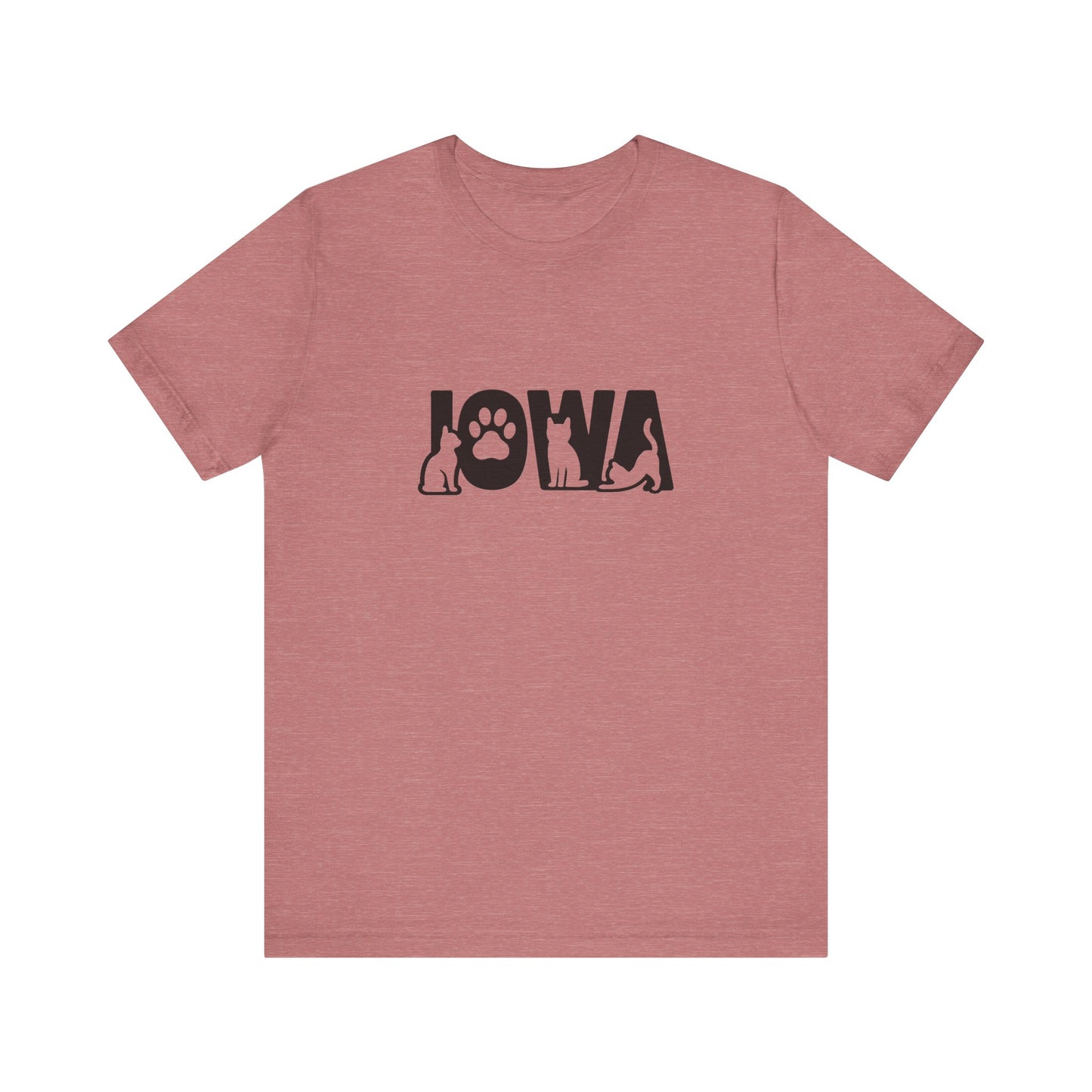 Iowa cat letters Unisex Jersey Short Sleeve Tee