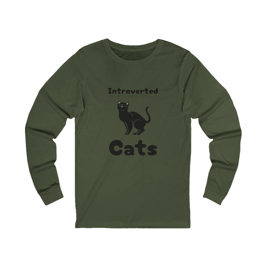 Introverted but Willing to Discuss Cats Unisex Jersey Long Sleeve Tee