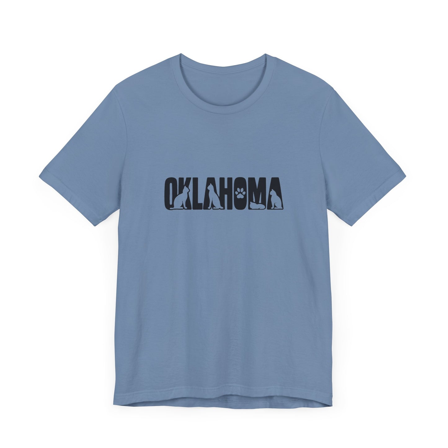 Oklahoma cat letters Unisex Jersey Short Sleeve Tee