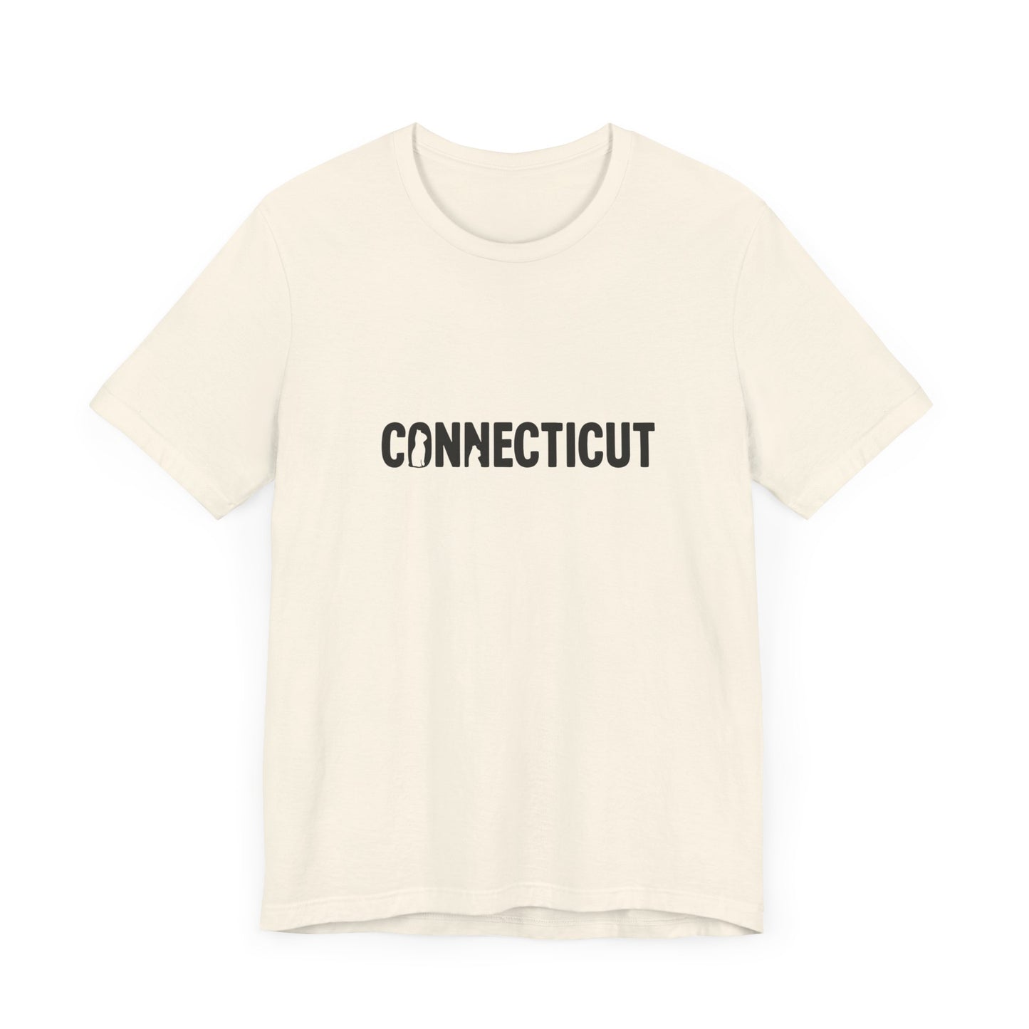 Connecticut cat letters Unisex Jersey Short Sleeve Tee