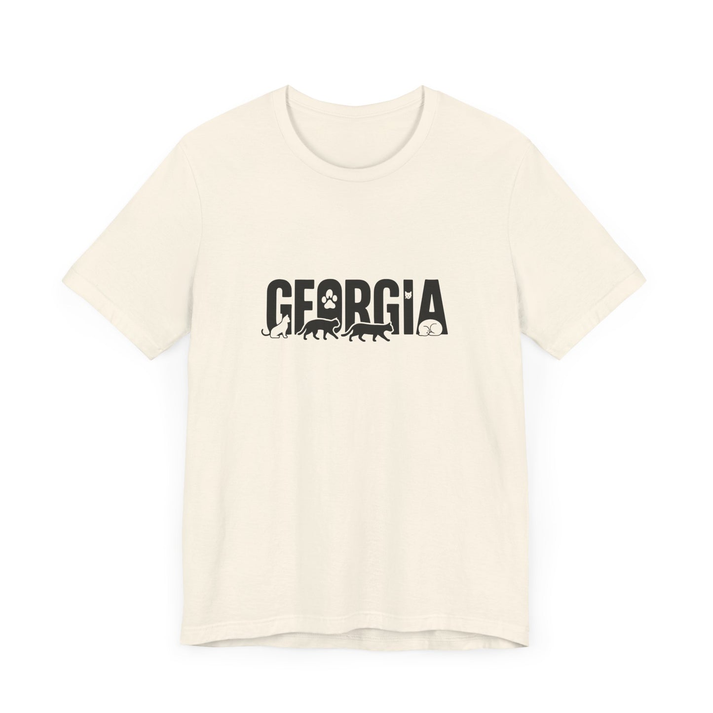 Georgia cat letters Unisex Jersey Short Sleeve Tee